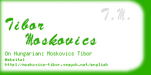 tibor moskovics business card